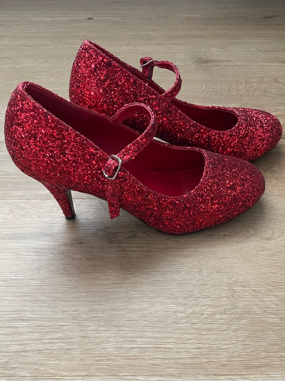 Red Glitter Heels
